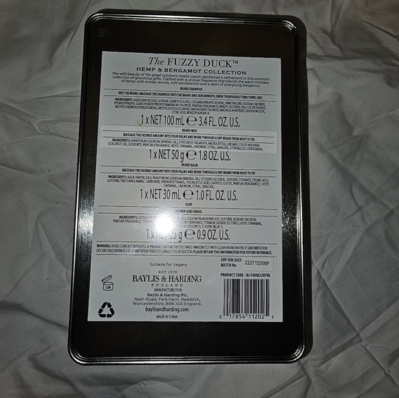 NEW Fuzzy Duck Hemp & Bergamot Collection Beard Grooming Kit NEW ➿️ - Picture 2 of 2